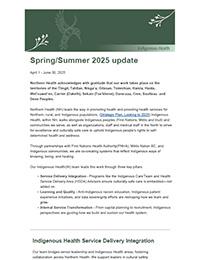 Front page of the summer 2025 quarterly update